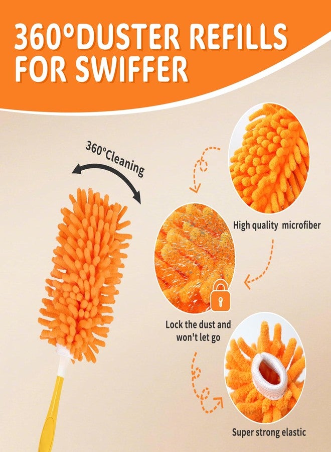 BEVAUEG Reusable Duster Refill Compatible with Swiffer Hand Duster, 360 Heavy Duty Duster Refills, Microfiber Washable Dusters Refills for Swiffer Extended Duster, 4 Pack (Handle is Not Included) - Image 3